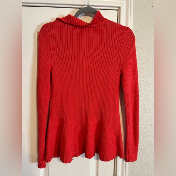 Alex Marie Knit Red Cardigan Zip Front Size S - Picture 7 of 7